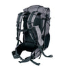 Alpin Loacker grey, lightweight hiking backpack with accessories and pockets from the back, touring backpack with straps and hip buckle