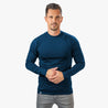 Alpin-Loacker camisa de manga larga azul claro merino hombre, camisa de manga larga de lana merino azul ultraligero, comprar ropa merino online